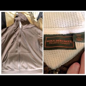 Boulder Creek men’s zip-up thermal hooded sweater